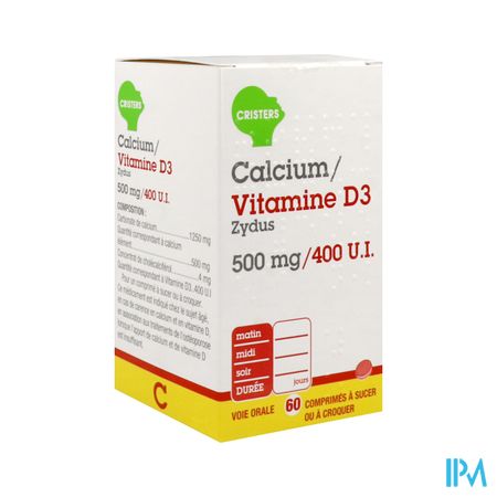 CALCIUM D3 500MG/400UI ZYDUS CPR60