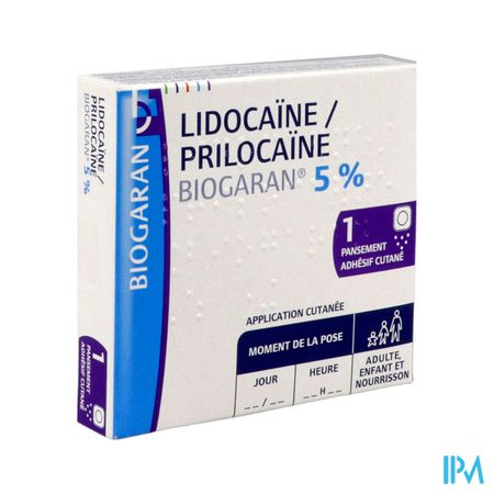 Lidocaine Prilocaine Biogaran 5% Pansement Adhesif Cutane 1 — Pharmacie Européenne 24/24 by Nexum
