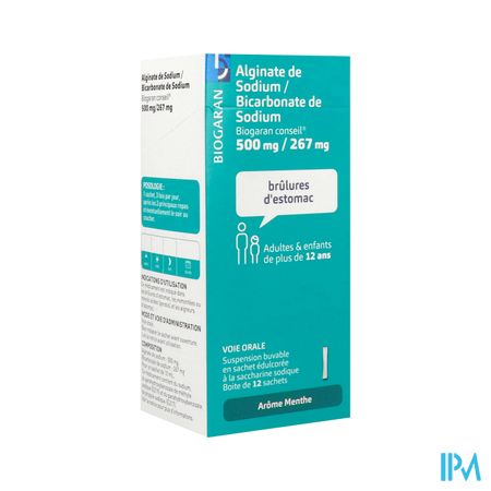 Alginate De Sodium Bicarbonate De Sodium Biogaran Conseil Suspension Buvable 10ml Sachet 12