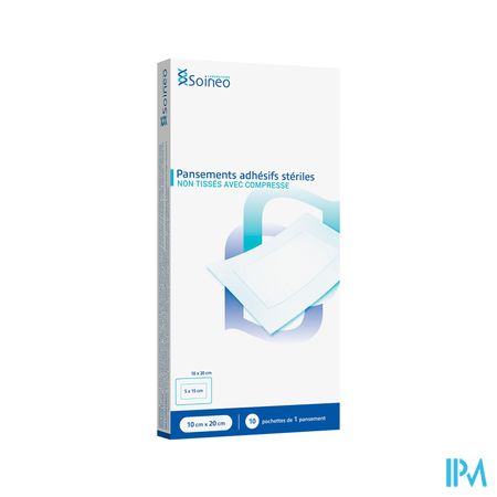 SOINEO PANS ADHES ST 10X20CM 10 — Pharmacie Européenne 24/24 by Nexum
