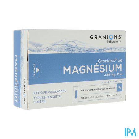 Granions Magnesium 3mg82/2ml Solution Buvable Ampoule 2ml 30