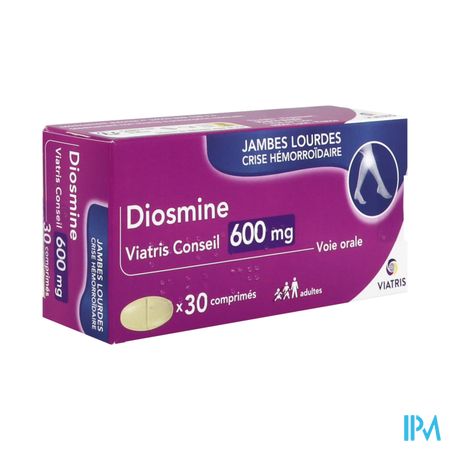 Diosmine Mylan 600mg Comprime 30