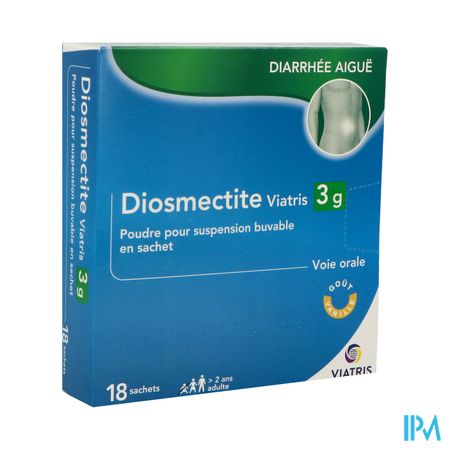 Diosmectite Viatris 3g Poudre Pour Suspension Buvable Sachet 18