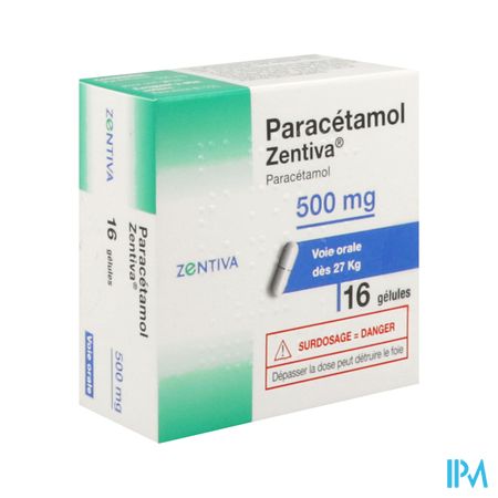 PARACETAMOL 500MG ZENTIVA GELULE16