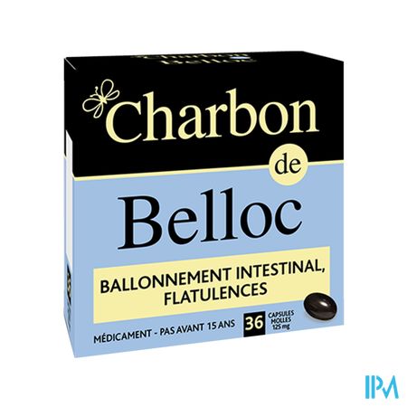 Charbon Belloc 125mg Capsule Molle Boite Metal 36