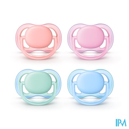 Avent Sucette Ultra Air Mixte Couleur 0/6mois Scf244/21 X2