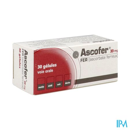 ASCOFER 33MG GELULE 30 — Pharmacie Européenne 24/24 by Nexum