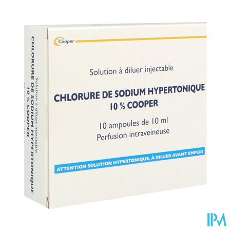 Cooper Sodium Chlorure 10% Solution Injectable 10ml 10