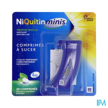 Niquitinminis Menthe Fr 4mg Sans Sucre Comprime A Sucer 20