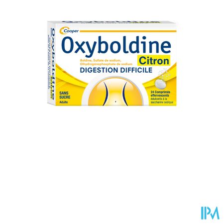 Cooper Oxyboldine Citron Sans Sucre Comprime Effervescent 24