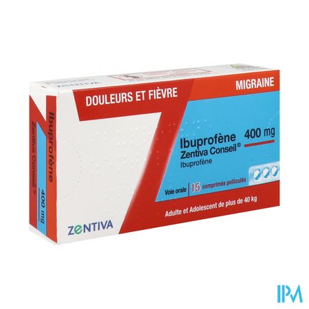 IBUPROFENE 400MG ZTV CONS 15