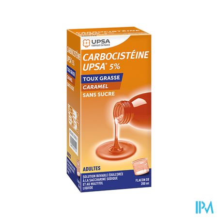 Carbocisteine Upsa 5% Ad Sirop Sans Sucre 200ml
