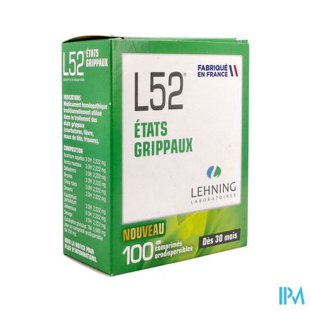 Lehning l 52 Comprime Orodispersible 100