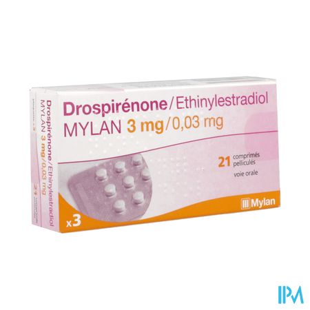 Drospirenone Ethinylestradiol Mylan 0mg03/3mg Comprime 21 X3