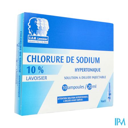 Lavoisier Sodium Chlorure 10% Solution Injectable 20ml 10