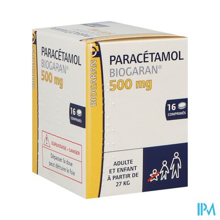 PARACETAMOL 500MG BIOG FL CPR 16