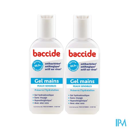 Cooper Baccide Gel Peaux Sensibles 100ml X2