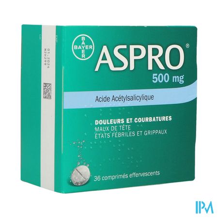 ASPRO 500MG 36CP EFF