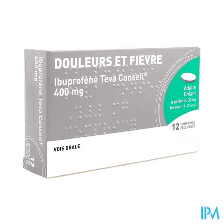 IBUPROFENE 400MG TEVA CONS CPR 12