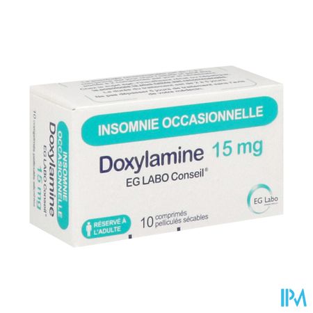 Doxylamine Eg Labo Conseil 15mg Comprime Secable 10