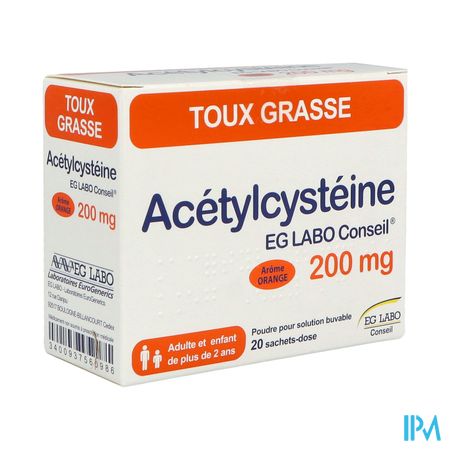 ACETYLCYSTEINE 200MG EG SACHET 20