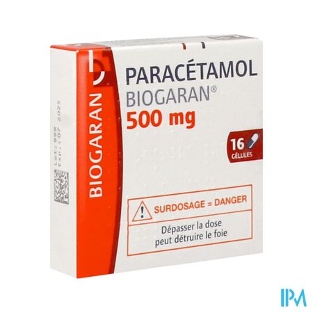 PARACETAMOL 500MG BIOGAR GELULE 16