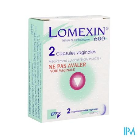 LOMEXIN 600MG CAPM VAG PLQ/2