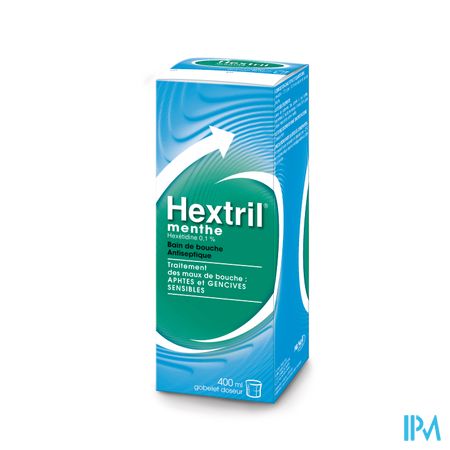HEXTRIL MENTHE 0,1% BAIN BOUC400ML