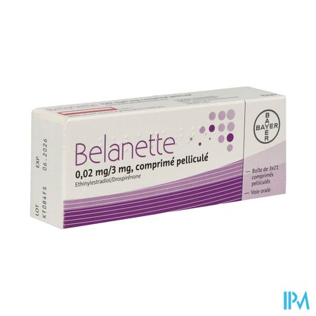 Belanette 0mg02/3mg Comprime 21 X3