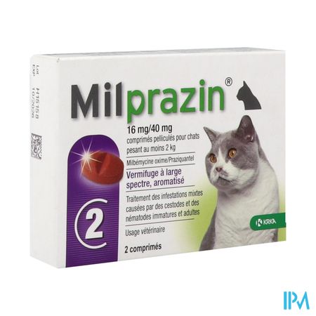 Milprazin 16mg/40mg Chat Comprime 2