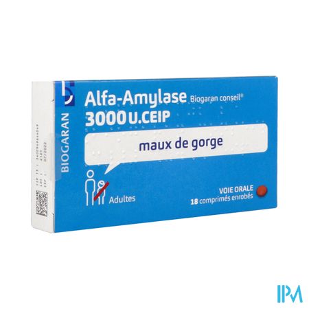 ALFA-AMYLASE 3 000U BIOG CONS CP18