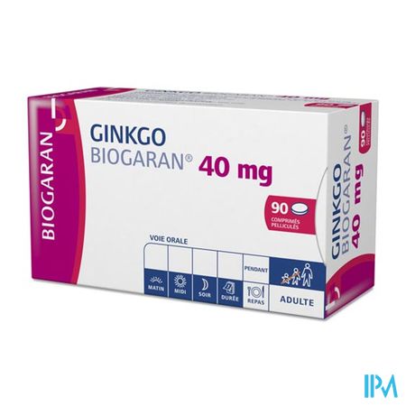 Ginkgo Biogaran 40mg Comprime 90