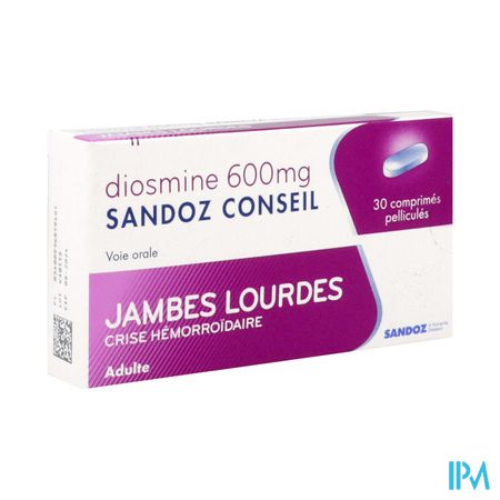 DIOSMINE 600MG SANDOZ CONS CPR 30