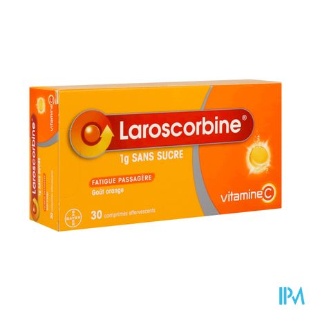 Laroscorbine Sans Sucre 1g Comprime Effervescent 30