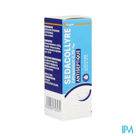SEDACOLLYRE CETHE 0,25O/OO COLLYR S FL/10ML