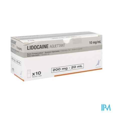 Lidocaine Aguettant 10mg/ml Sans Conservateur Solution Injectable Ampoule 20ml 10